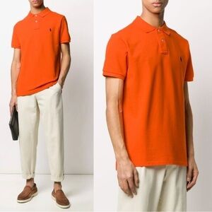 Polo Ralph Lauren Performance Collared Shirt Short Sleeve Orange Large